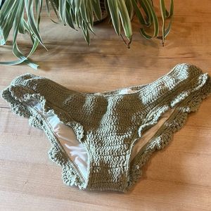 Tacoola green crochet bikini bottoms